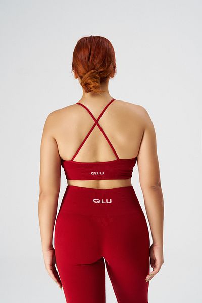 qlu Red Seamless Women's Triangle Bra - Attractive Collection Sports Bra