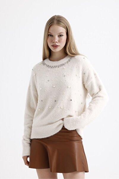 Butik Triko Kazak Taşlı ve İncili