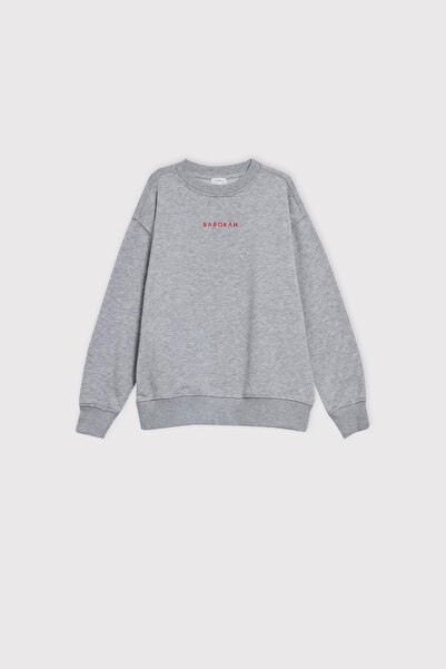 BABOKAH (Kids Boy) Oversize Fit Eskitme Efektli Sweatshirt
