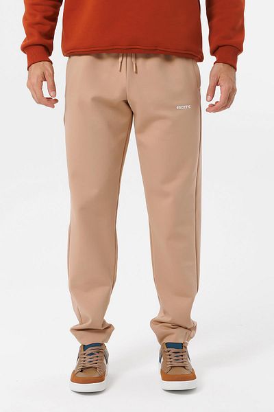 Escetic Светлокафяв мъжки спортен долнище 4 Seasons Doubleface Fabric Slimfit