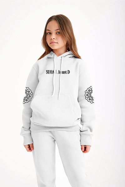 FEEL STYLE Σετ παιδικής φόρμας Suga Agust D Printed 3 Thread Thick Breathable