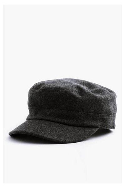 Külah Men's Winter Wool Cap Fidel Castro Hat-anthracite