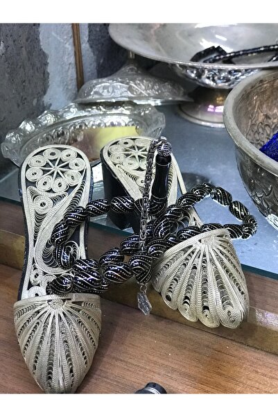 FURKANOLTUTAŞI VE KUYUMCULUK كبسولة قطع حرفية ماهرة نافورة ومسبحة مرصعة بالفضة ومسبحة صلاة من الحجر