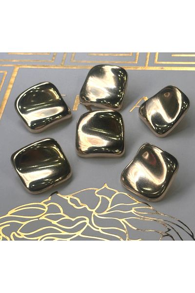 ODDA TASARIM ATÖLYESİ New Season Gold Wave Model Large Coat-Jacket 6-Piece Button Set(2.5 cm)