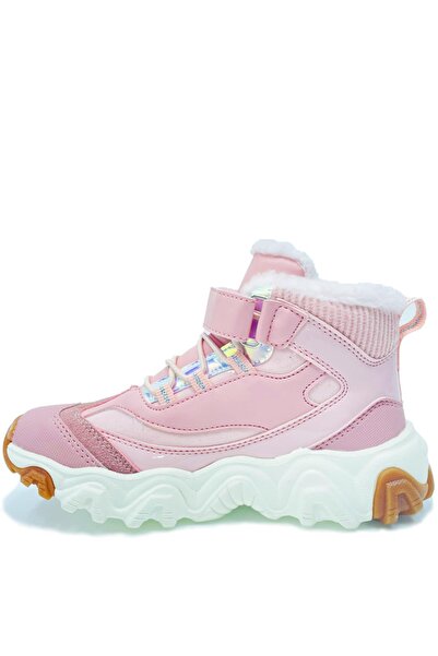 Vicco Radus Kürklü Hafif Taban Ortopedik Kız Çocuk Bot Rugan Pudra Pembe