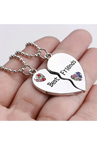 GlassySKY Heart Necklace for Girls - Best Friend Best Friends Kanka Birthday Gift