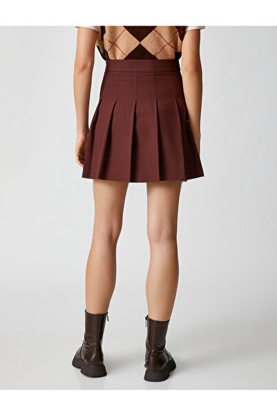 Koton Skládaná sukně se zapínáním na zip s vysokým pasem