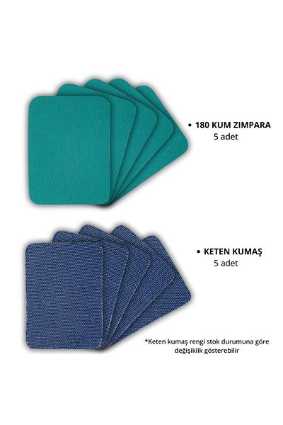 ipekbazaar 53X73 mm Linen and Sanding Leather Hobby Edge Polishing - 10 Pieces