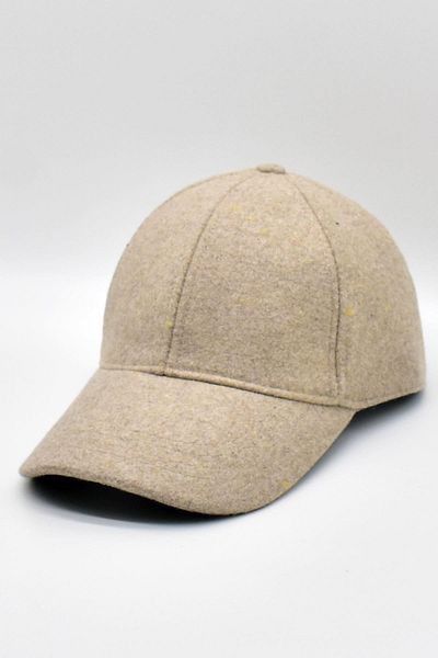 Külah Men's Baseball Cap Wool Winter Cap-Beige