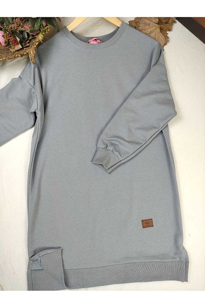 ALMİNA Two Yarn Cotton Combed Tesetures Tunic Sweatshirt