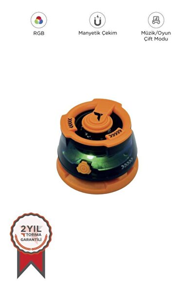 Torima D39 Turuncu Manyetik RGB Işıklı 5.3 Telefon Tutucu Mini Bluetooth Hoparlör Speaker