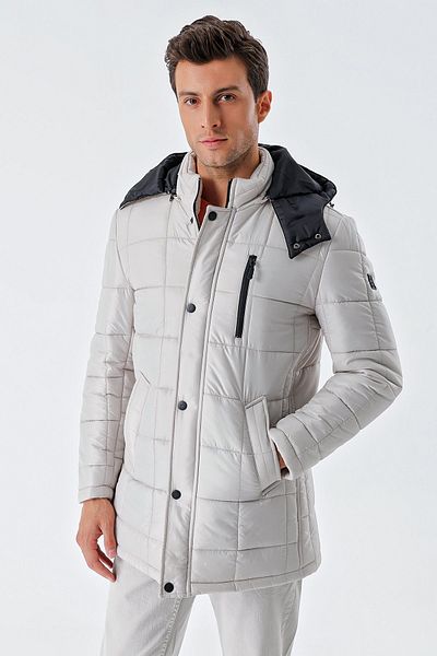 İmza Κλασικό παλτό με κουκούλα με καπιτονέ Comfort Fit Comfort Fit 1008235155
