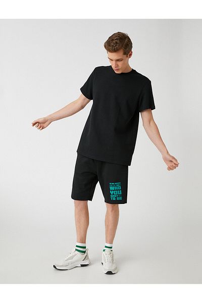 Koton Pantaloni scurți imprimați Slim Fit