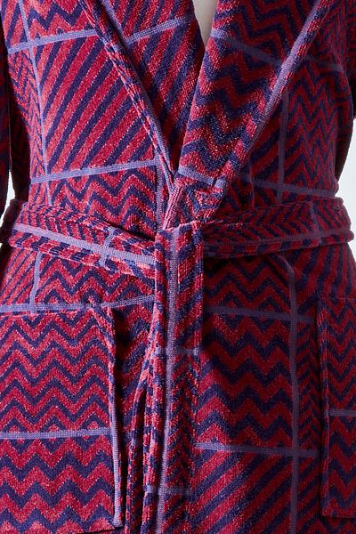 Özdilek Hawaiian Maro Velvet Shawl Collar Bathrobe