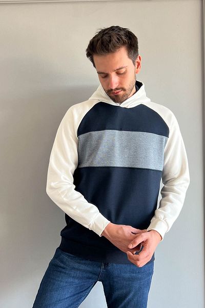 ModaPlaza Ανδρικό φούτερ με κουκούλα 3 κλωστών 5771