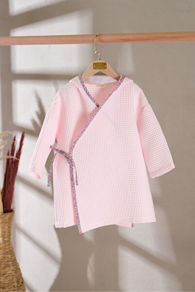 Bondberro Waffle Müslin Kumaş Bebek ve Çocuk Kimono  Bornoz %100 Pamuk
