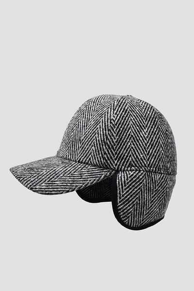 Külah Men's Patterned Wool Winter Ear Cap Baseball Hat