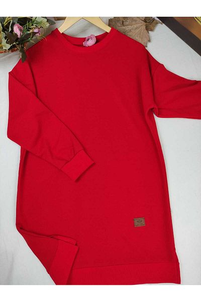 ALMİNA Two Yarn Cotton Combed Tesetures Tunic Sweatshirt