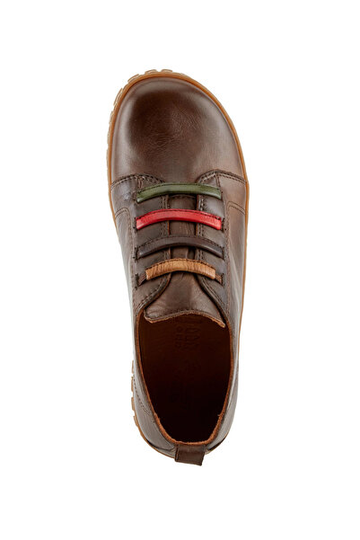 İNZE AYAKKABI Genuine Leather Brown Casual Shoes Model Name: Zemrut