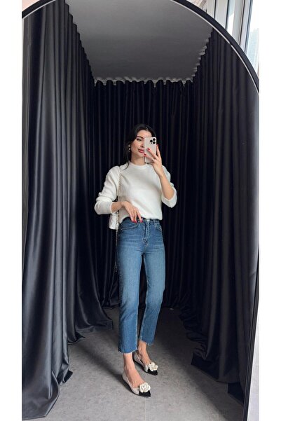 HAZELANNA Boyfit Jean - تصميم متوسط الغسيل