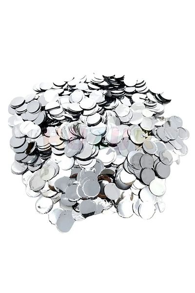 FOKUL Silver Confetti Transparent Balloon and Metallic Silver Balloon Set 10 Pieces Birthday Bride to Be Celebration