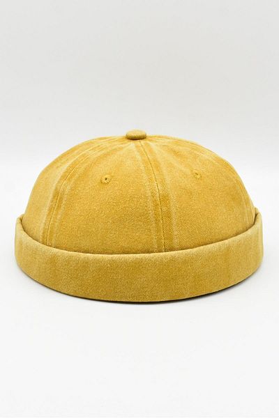 Külah Vintage Retro Mustard Antique Cotton Cap Docker Hat