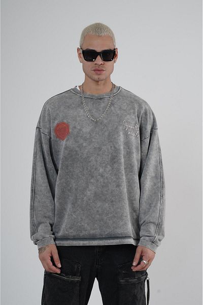 king brich Φούτερ Unisex με λαιμόκοψη μπροστά και πίσω με στάμπα που πλένεται