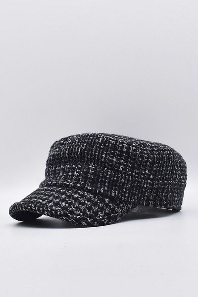 Külah Black Melted Casto Cap - Outdoor Woolen Castro Cap