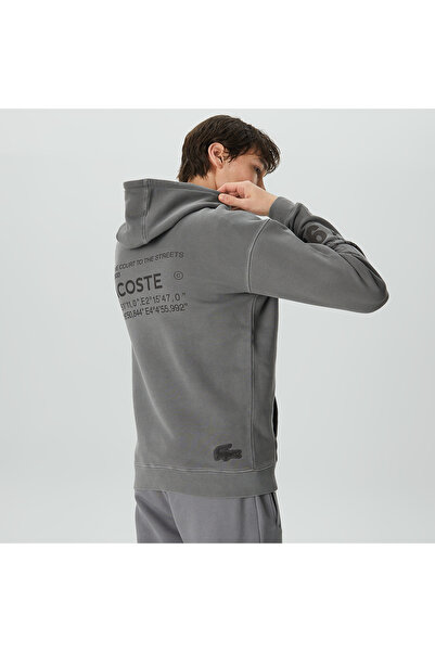 Lacoste House of SuperStep X Erkek Gri Hoodie