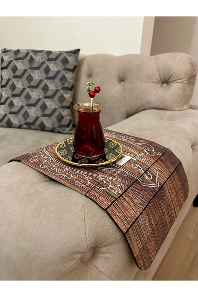 Asey Home Katlanabilir Ahşap Koltuk Kenarı Yan Sehpa Amerikan Servisi Portati...