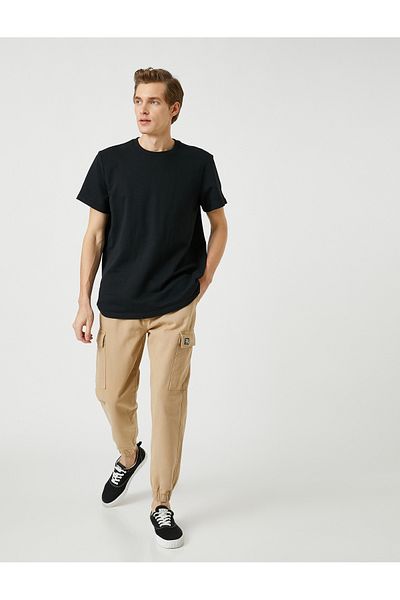 Koton Jogger Cargo Pants with Pocket Detail and Lace Waist Cotton