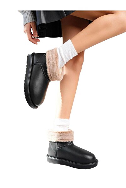 NILOO Yeni Sezon Bot Içi Kürüklü Su Geçirmez Yağmurluk Bot Kışlık Yüksek Taban