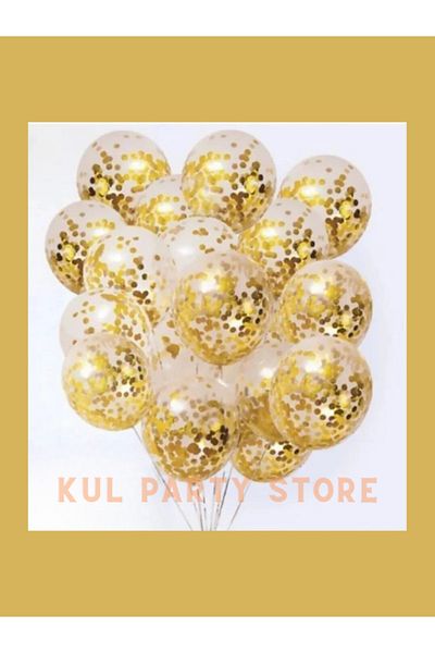FOKUL Gold Confetti Balloon Set 10 Pieces Birthday Bride to Be Balloon Decoration