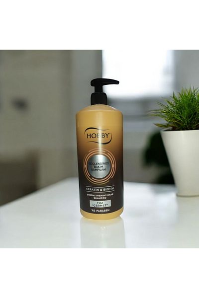 Hobby 1 L Strengthening Care Shampoo - Keratin and Biotin, Salt Free