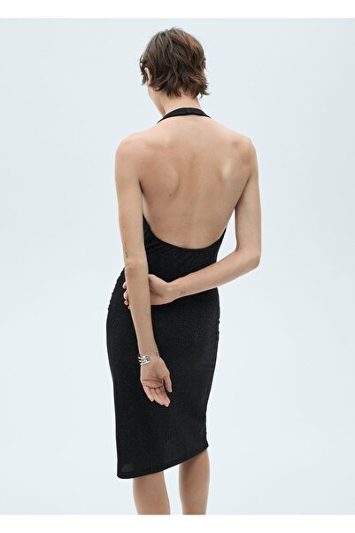 MANGO Woman Drape yaka lureks elbise