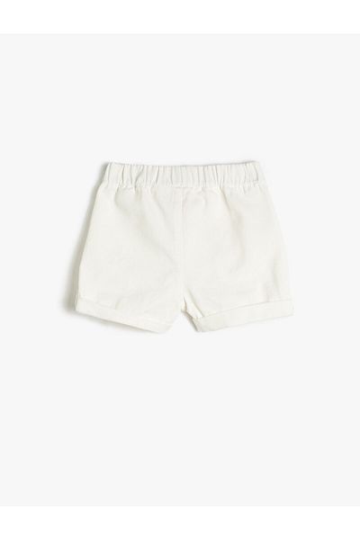 Koton Cotton Tie Waist Shorts - Pocketed