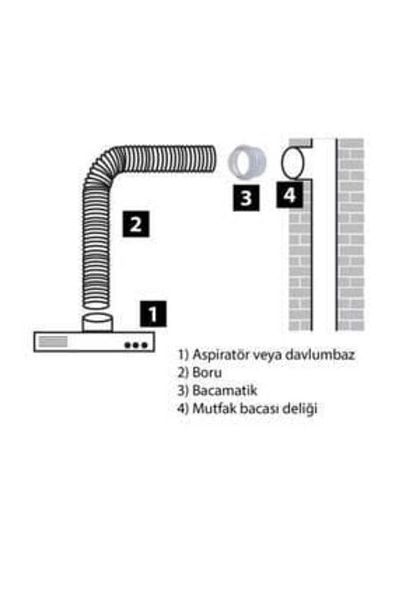 Home Bacamatik Aspirator Hood Chimney Flap Anti-Odor Flap