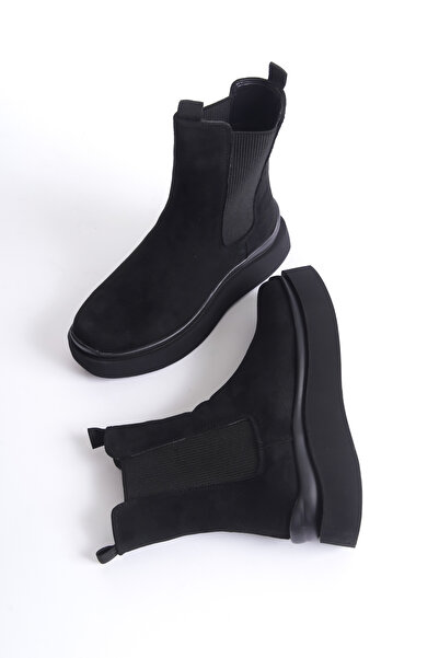 MARSEDO Kadın Kalın Taban Lastikli Günlük Bot Frida