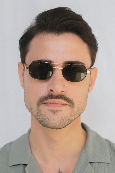 Bilge Karga Marny Gold Green Men's Sunglasses