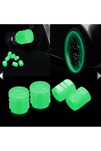 Genel Markalar Sibop kapağı Yeşil fosforlu 4 adet otomobil motosiklet aksesuar