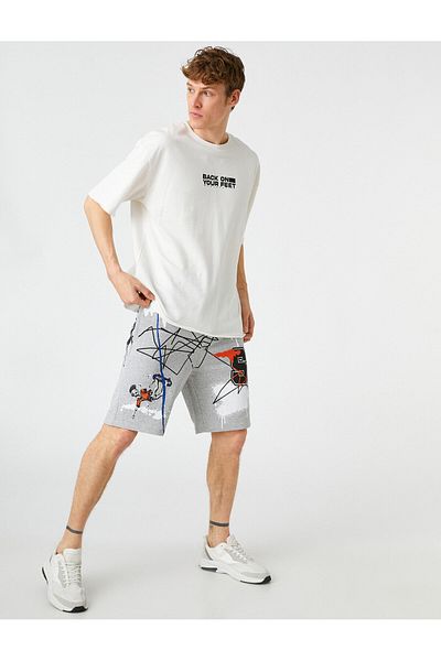 Koton Bedruckte Slim-Fit-Shorts