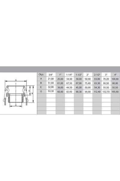 Özay 1-1/4'' D Type Camlock Aluminum