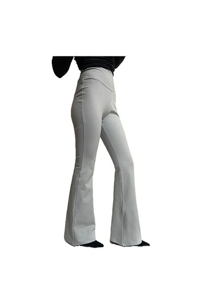 Modoo Tekstil Light Gray Spaniard Leg Diver Fabric Trousers