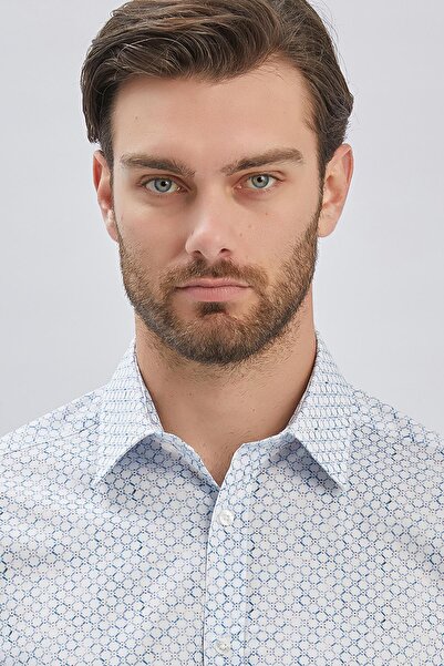 İmza Темно-синя сорочка з довгими рукавами, жорстким коміром і кишенями, класичний крій, комфортна посадка 1004240107