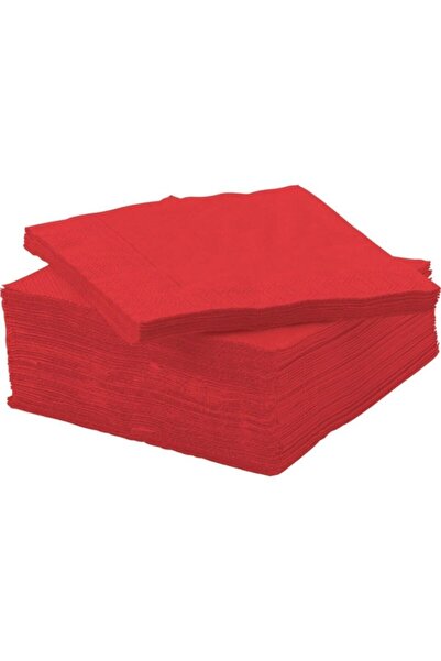 IKEA 50 Pieces Fantastic Red Coffee Small 24 X 24 cm Napkins
