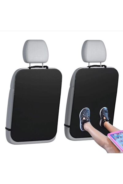 mc.pierobaby Mc.Pi̇erobaby Seat Protective Cover Car Seat Back Protective Cover Auto Seat Cover 2 Pcs Black