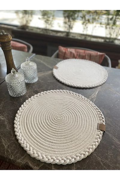 Halımax 4 Pieces of Straw Textured American Service Snail Braid 4-Piece Supla