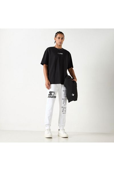 Starter Typographic Print T-shirt with Short Sleeves and Crew Neck
