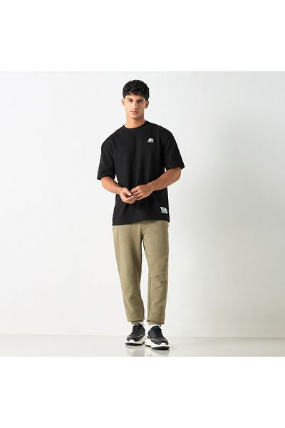 Starter Logo Applique Crew Neck T-shirt with Short Sleeves