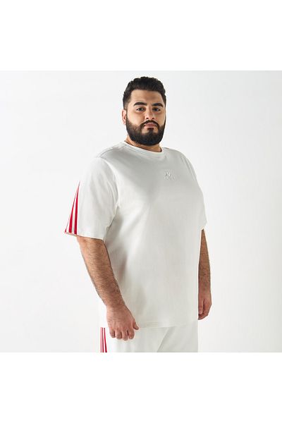 Kappa Solid T-shirt with Round Neck and Short Sleeves